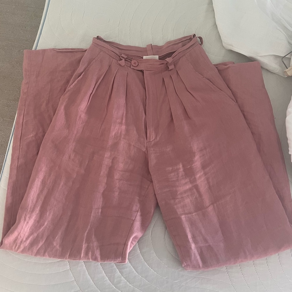 Posse - Pierre pink linen pants - size Xs